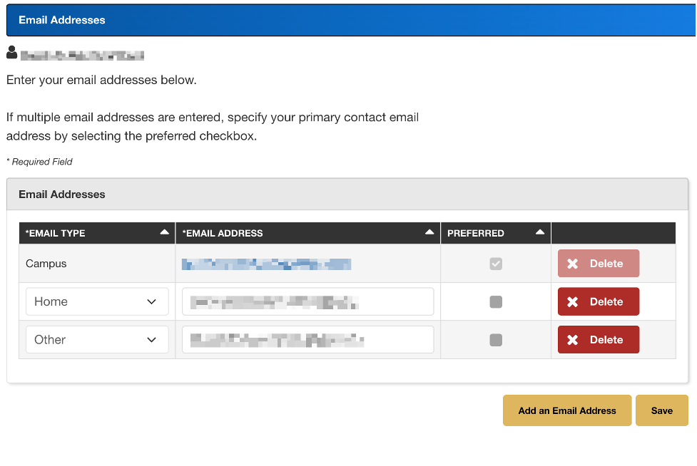 Enter the new preferred Email ID