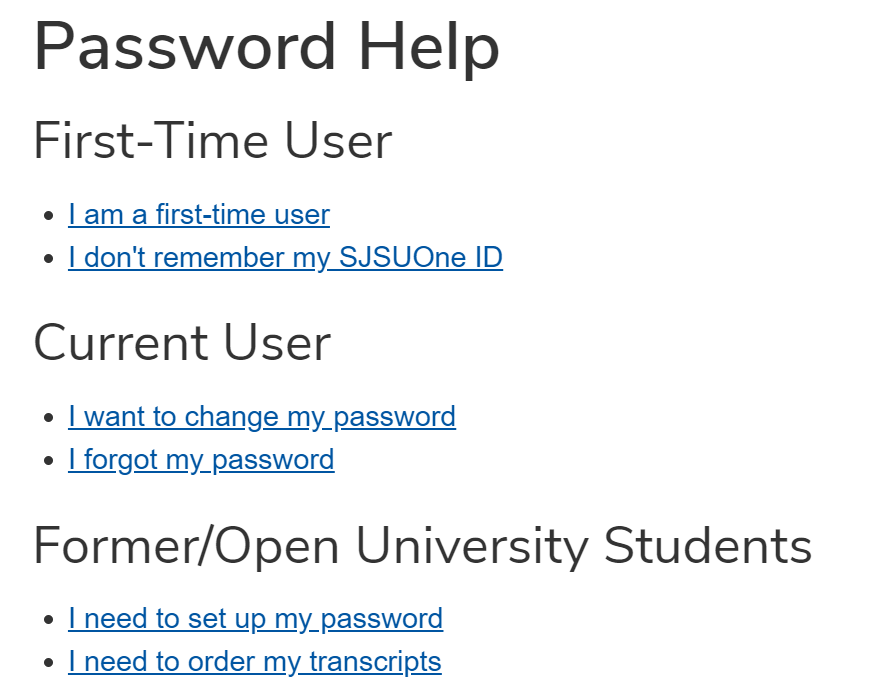 More information to reset password