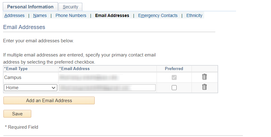 Enter the new preferred Email ID