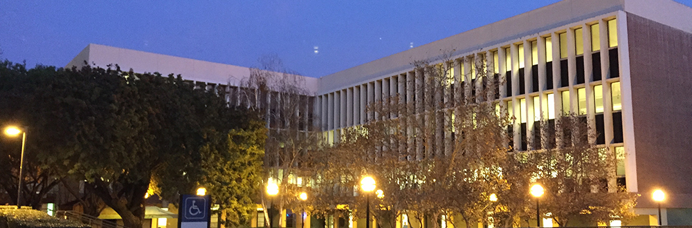 Business Classroom Building at Night