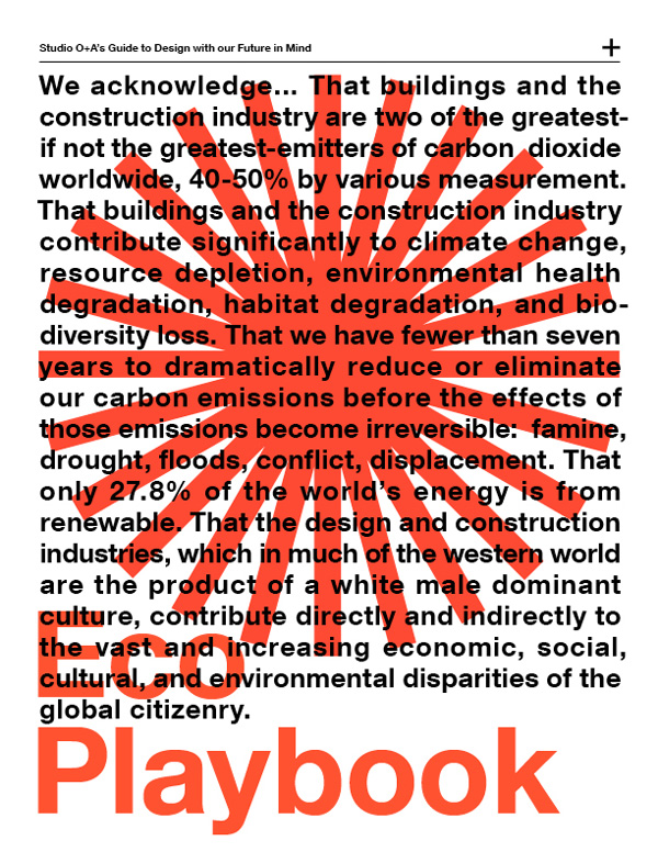 Eco Playbook cover has a bright orange asterisk overlaid over copy.