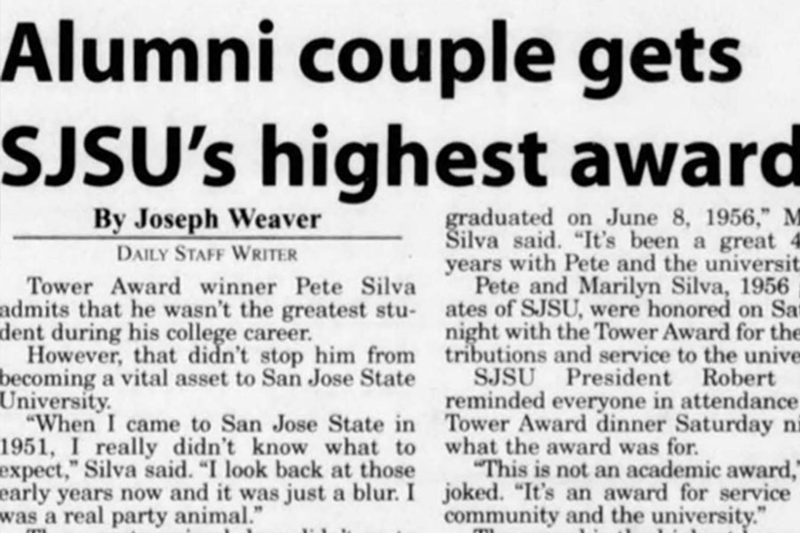 Pedro Silva, philanthropy, SJSU, business, Tower Award