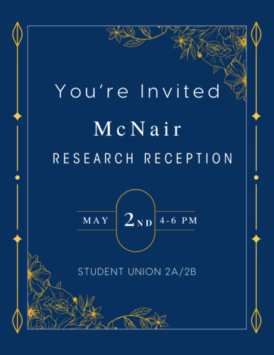 TRIO(McNair) Research Recognition Event Flyer 