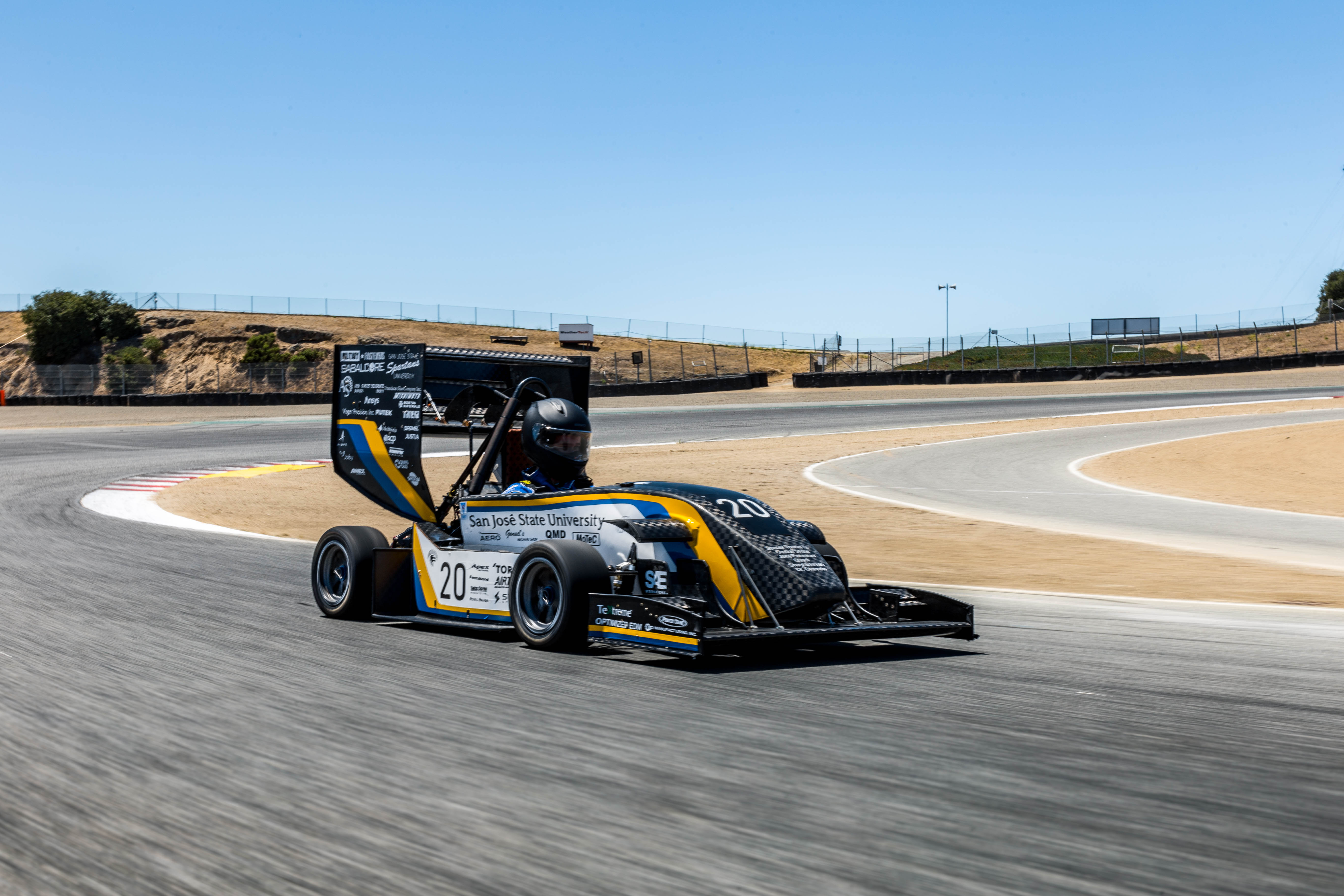 color image of the Spartan Racing electric formulacar