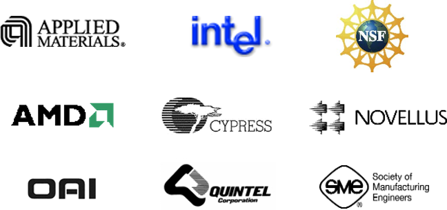 Logos of 9 partners including AMD, Cypress, Novellus, OAI, Quintel Corp and SME