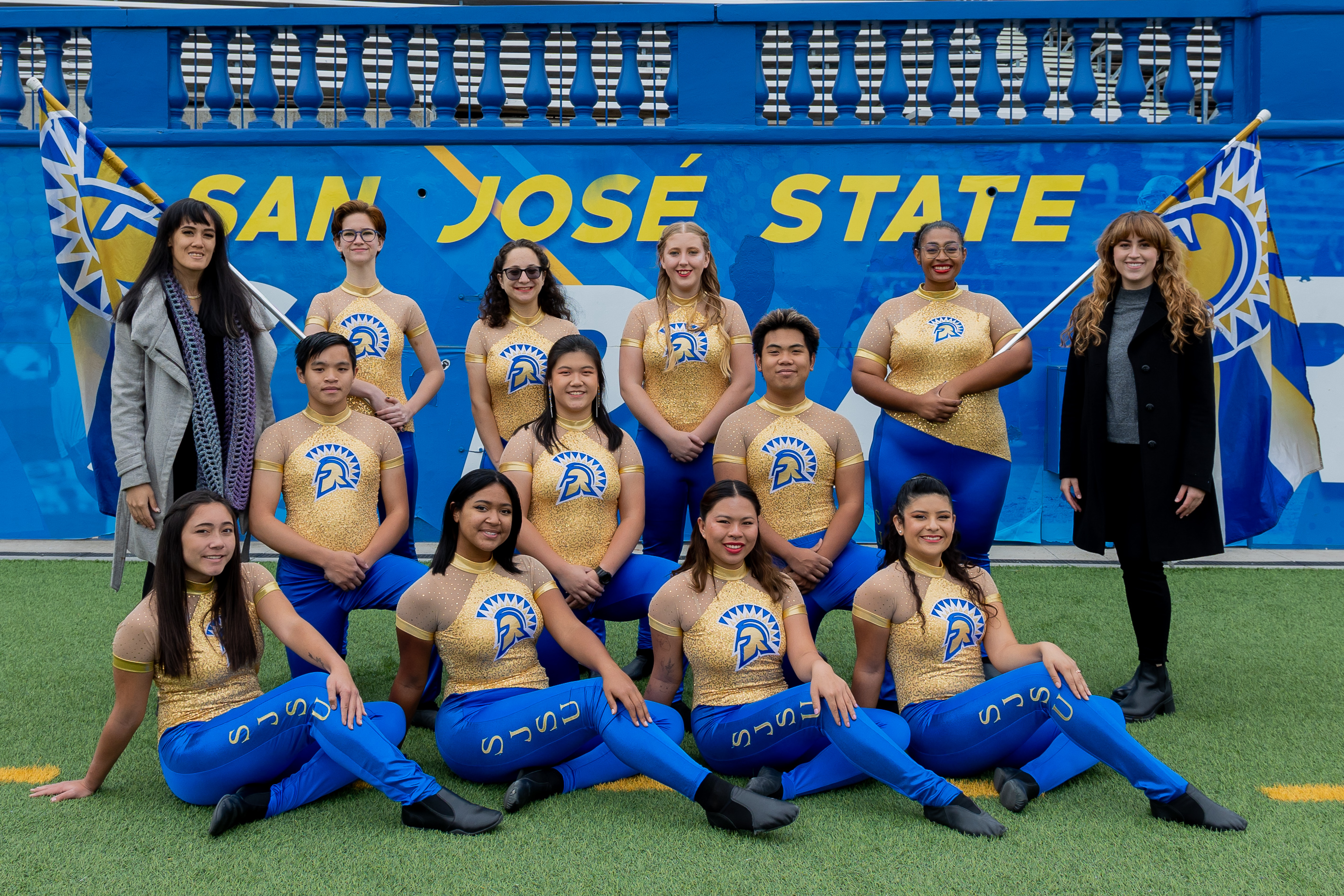 Section picture of the 2021 SJSU Color Guard