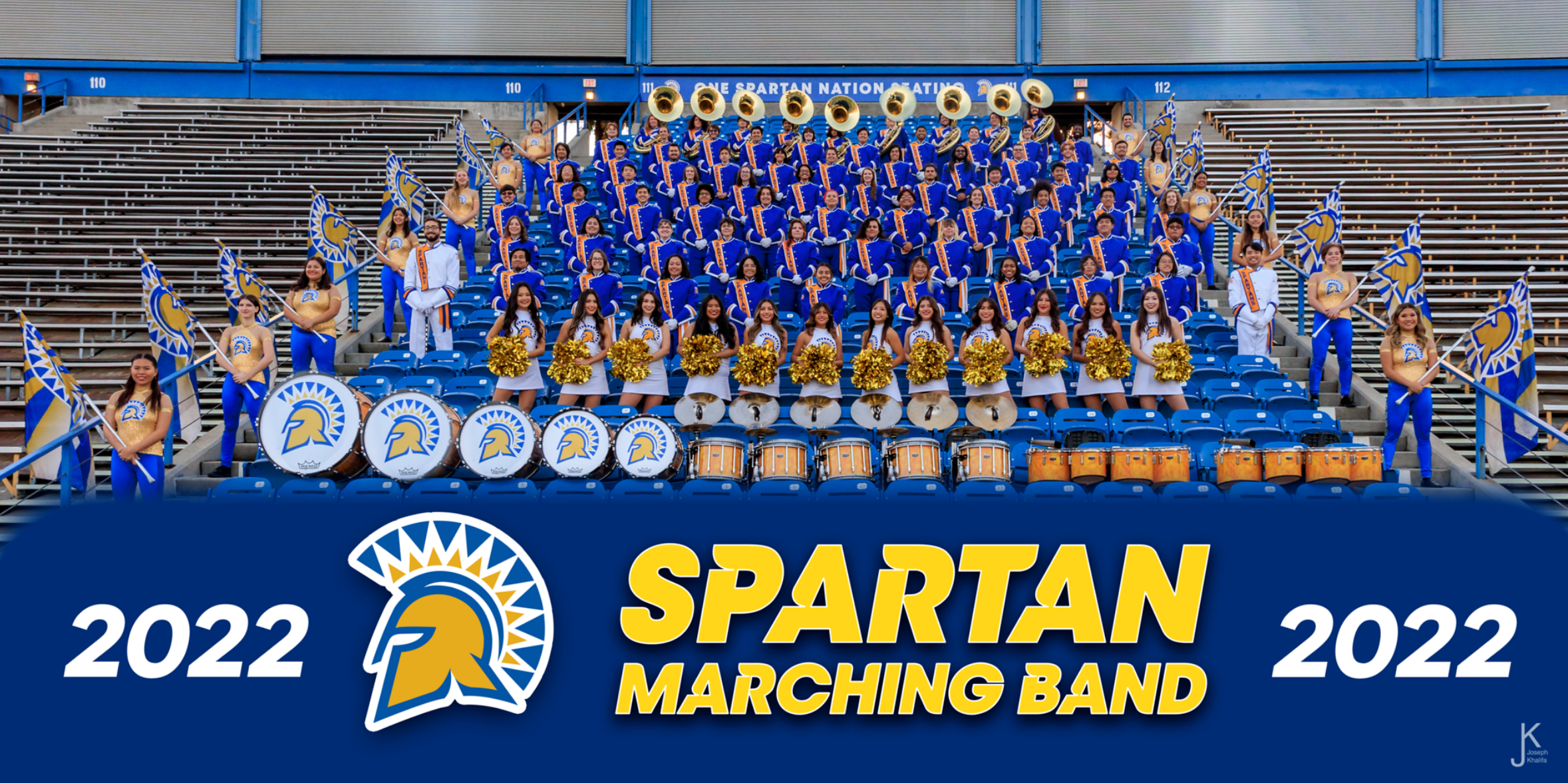 Group photo of the 2022 Spartan Marching Band