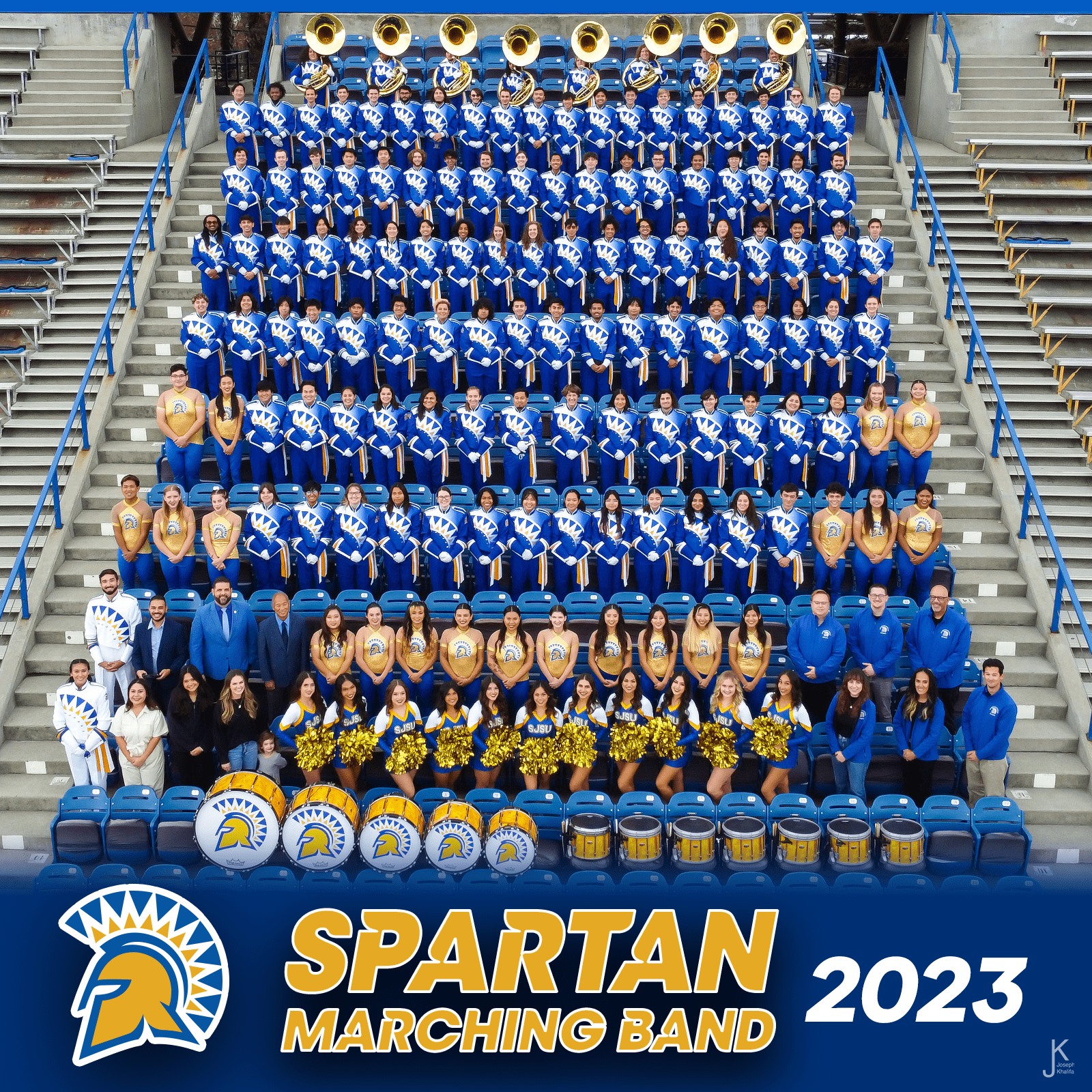 Group photo of the 2023 Spartan Marching Band