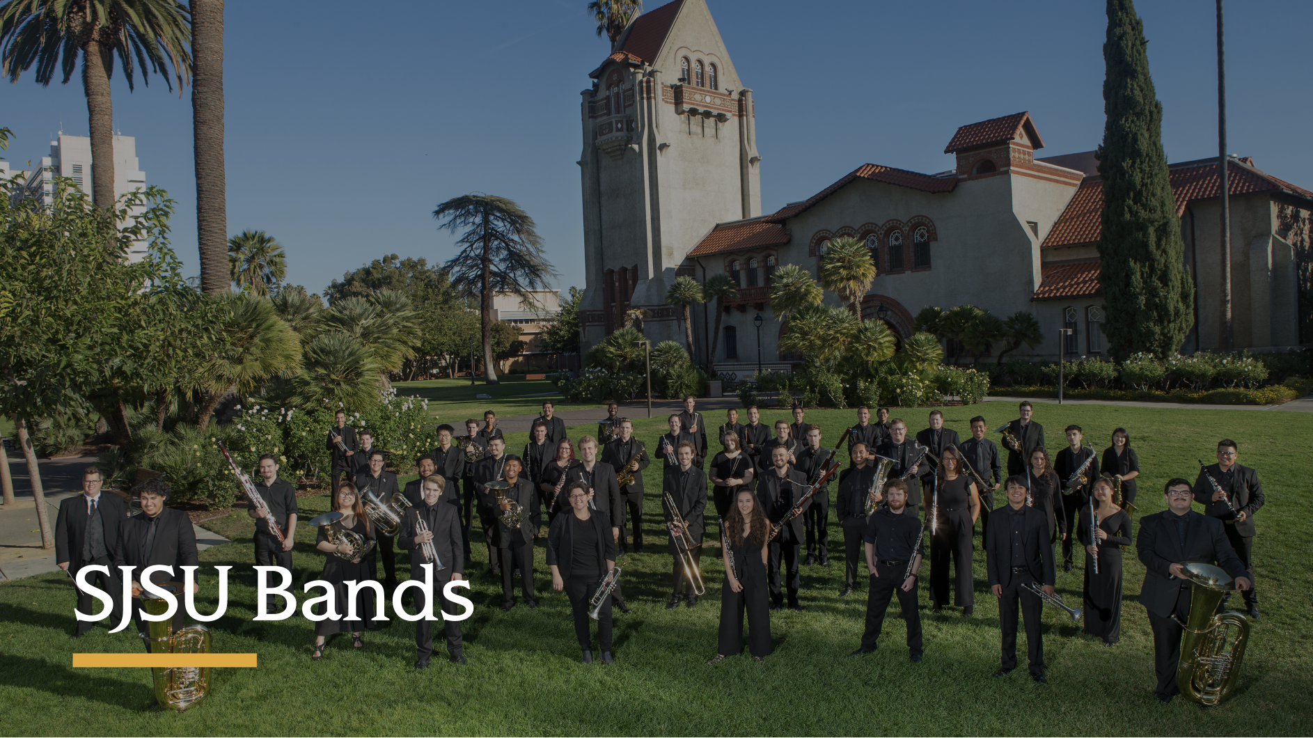 Group picture of SJSU band.