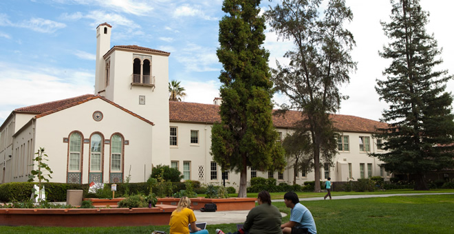Photo of the Central Classroom Building at San Jose State University.