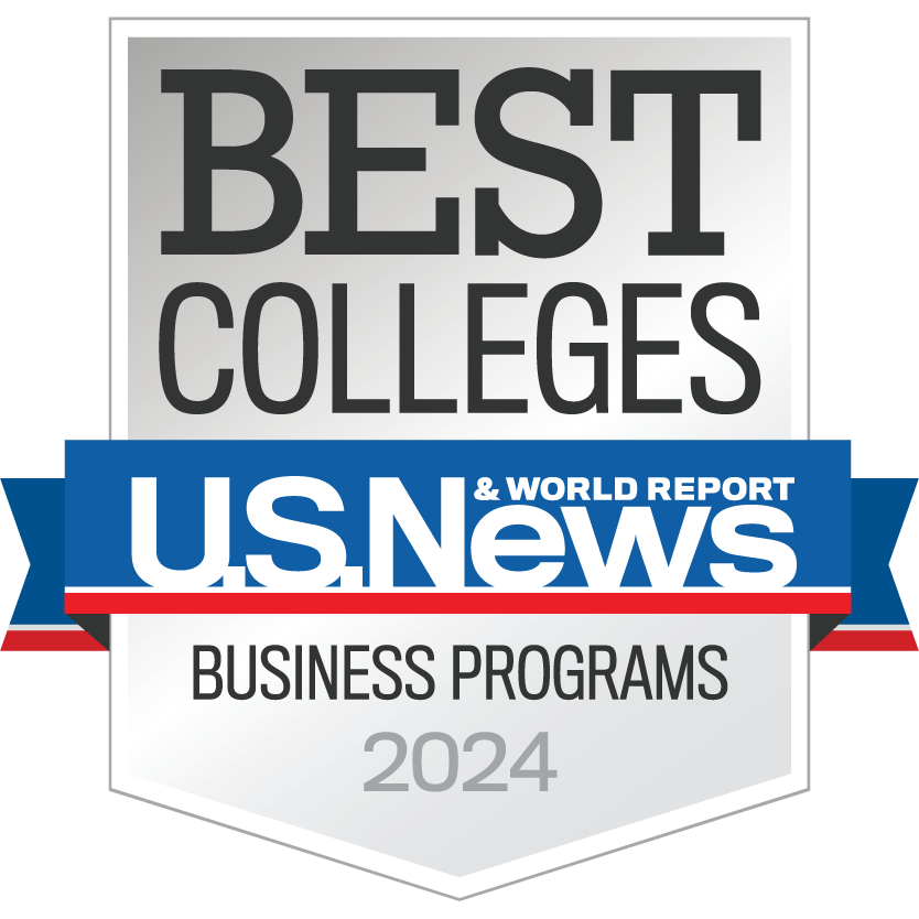 Top University for Business Programs Badge by U.S. News & World Report
