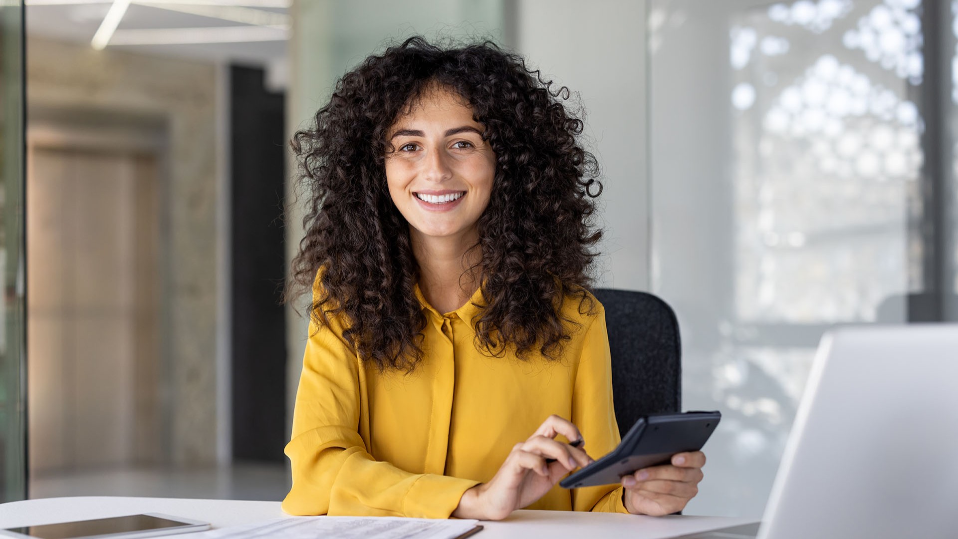 Young female accountant