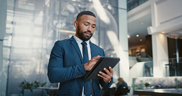 Male digital assets manager