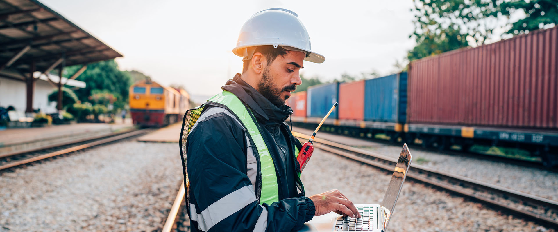 Male railroad inspector