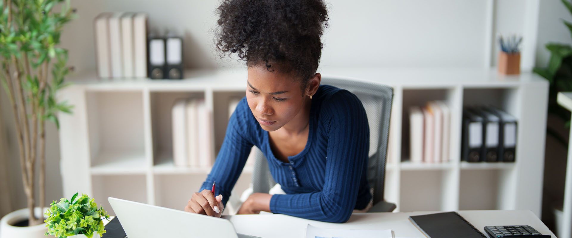 Young female accountant