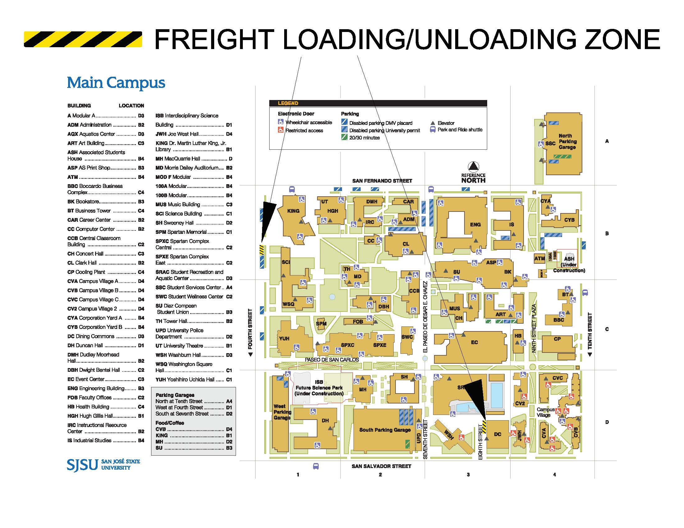 Freight Loading Zones map