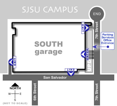south parking garage map