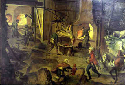 middle ages depiction of iron workers
