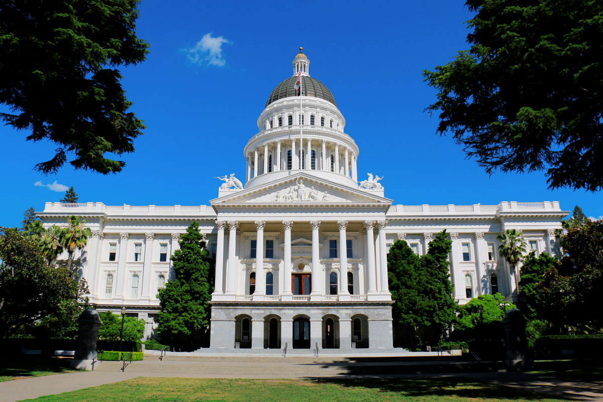 The California State Capitol building.