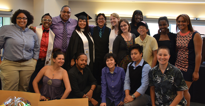 A group photo of Rainbow Graduation students and Director.