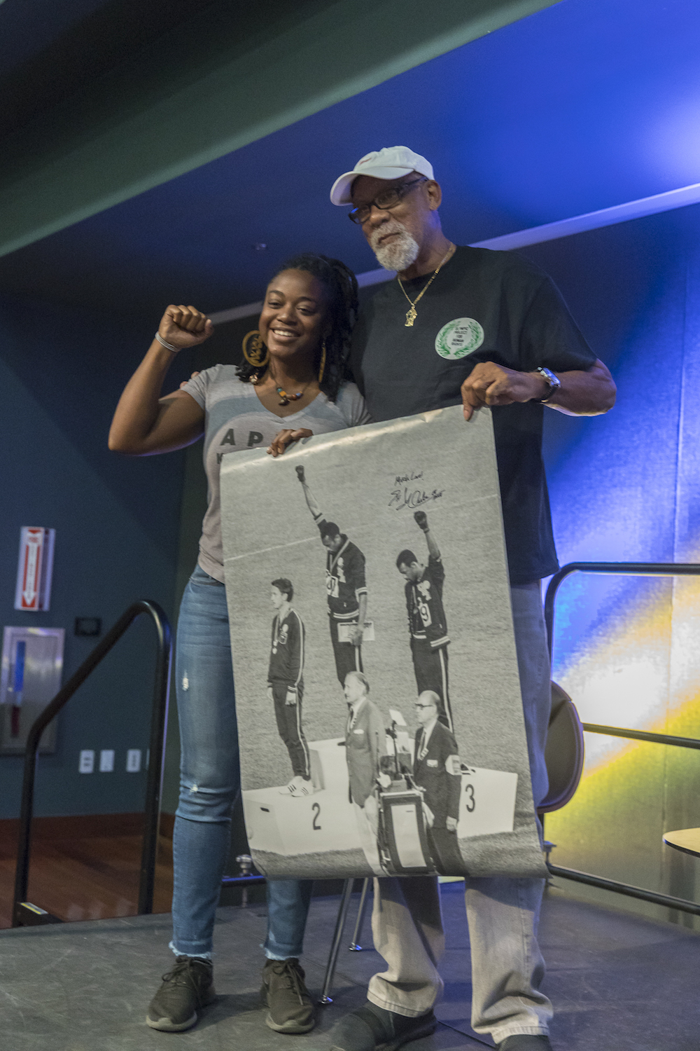 john carlos with student