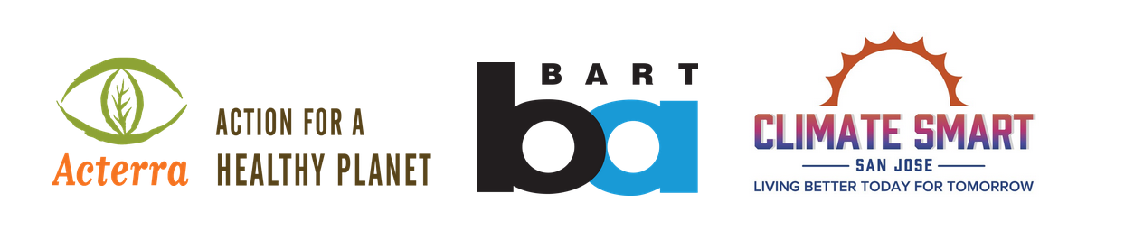 logos for Bay Area Rapid Transit (BART), and Climate Smart San José