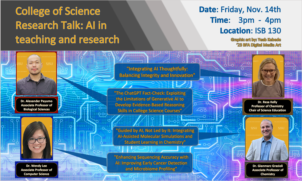 seminar flyer with photos of speakers