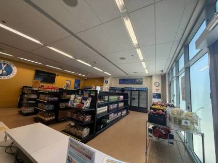 picture of an aisle at the spartan food pantry