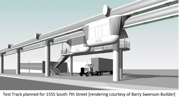 Rendering of Test Track for 1555 South 7th Street.