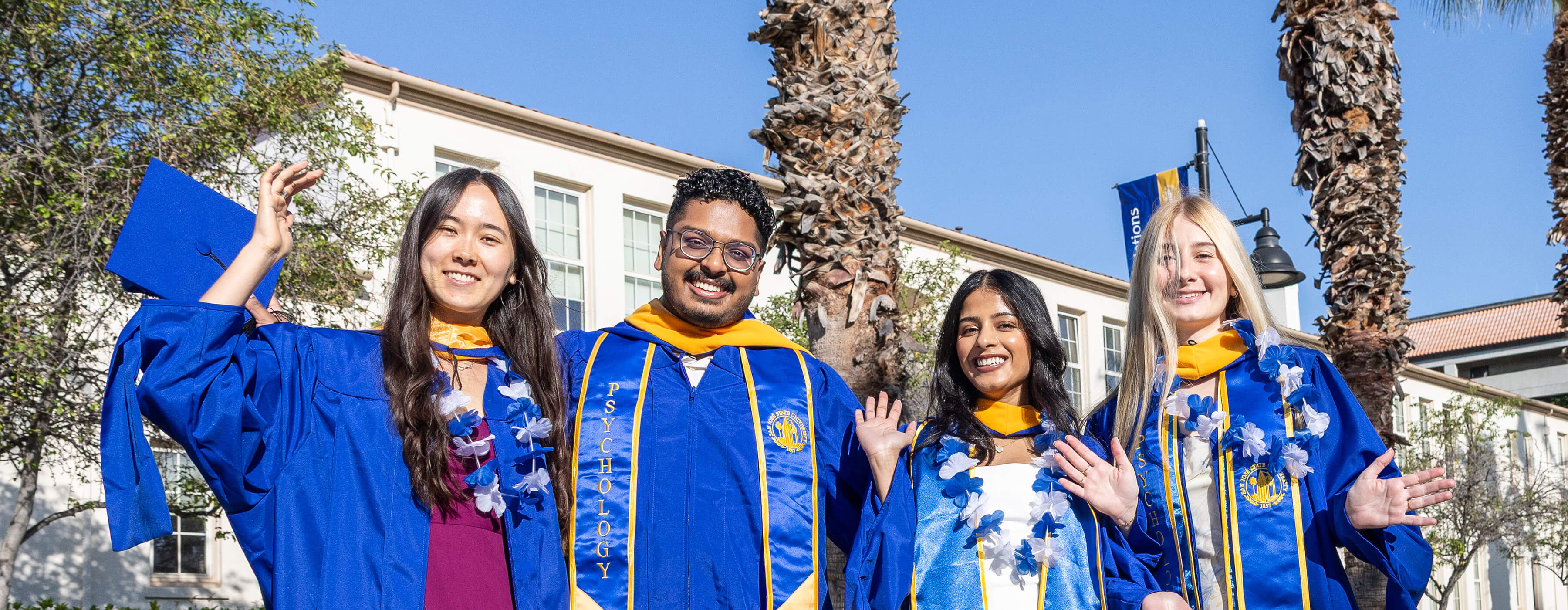 Happy students celebrating their graduation