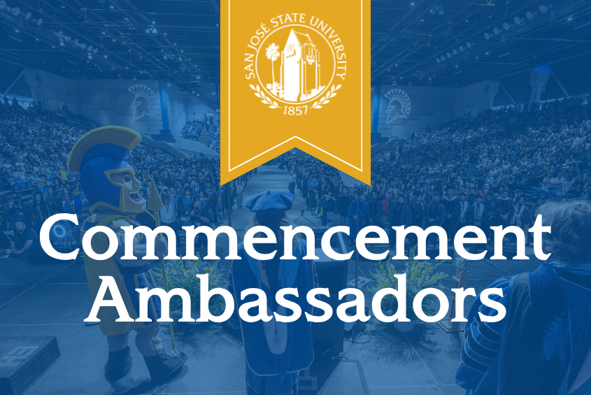 SJSU Commencement Ambassadors volunteer program for employees at graduation ceremonies