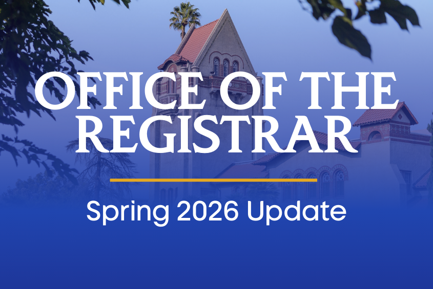 Office of the Registrar spring 2026 update
