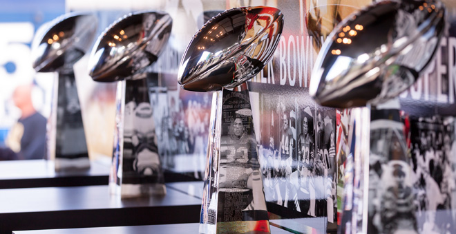 Trophy display from the 50 Tour