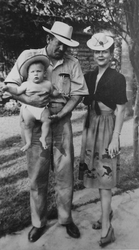 Steinbeck with son Thom as a baby