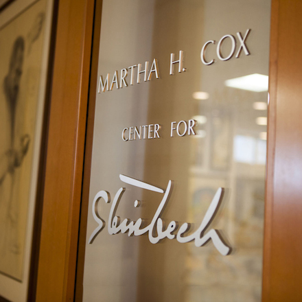 Door to the Martha H. Cox Center for Steinbeck.