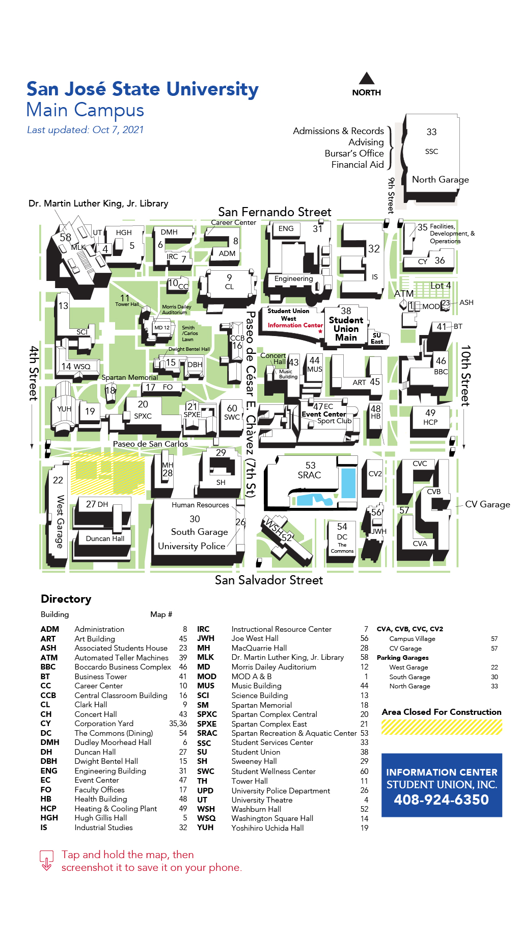 A map of the campus.