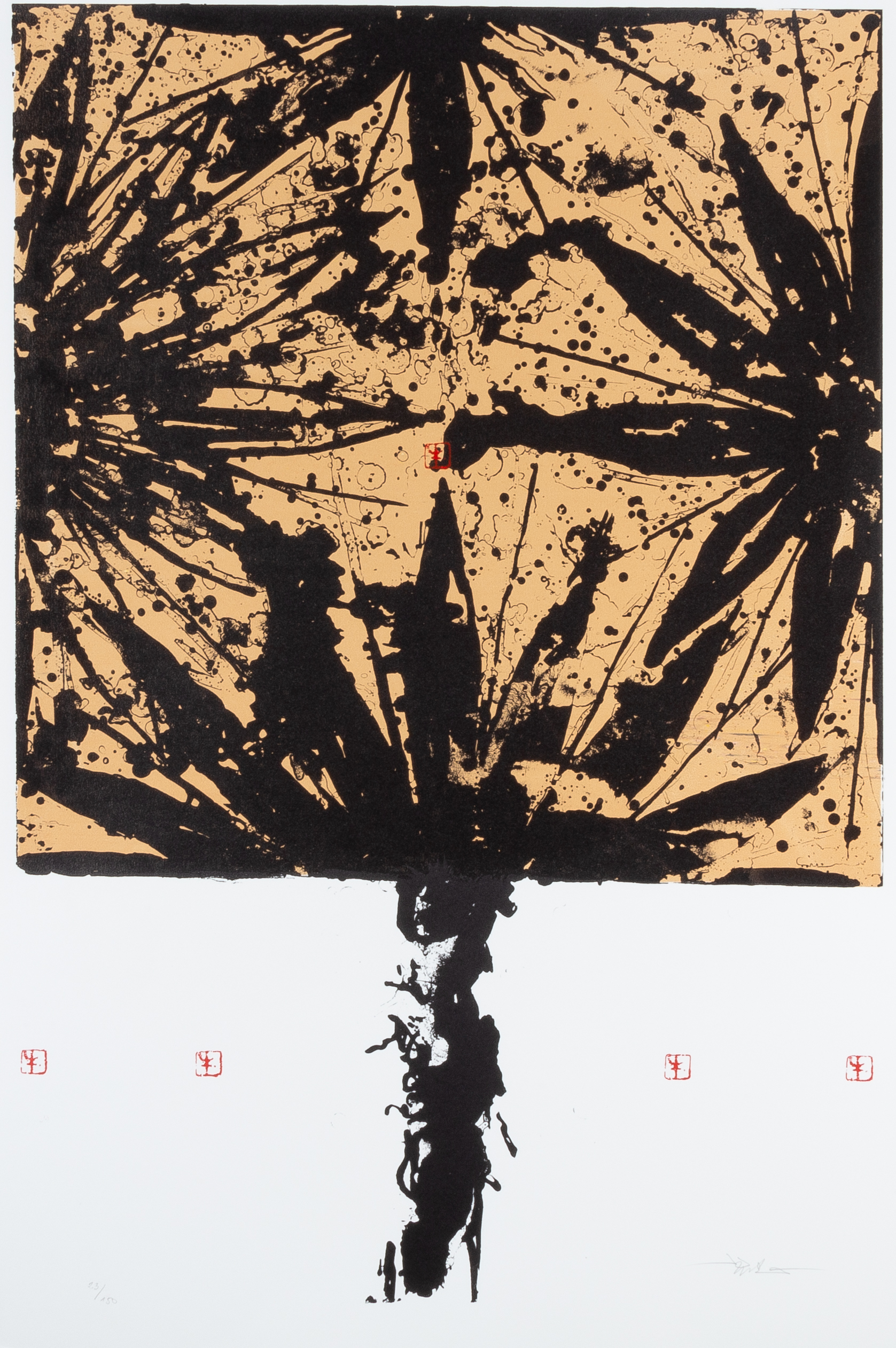 Sunflowers - Moderato Cantabile, 1999 Liu Jian Lithograph, 38"x 25.25" 2021.1.15