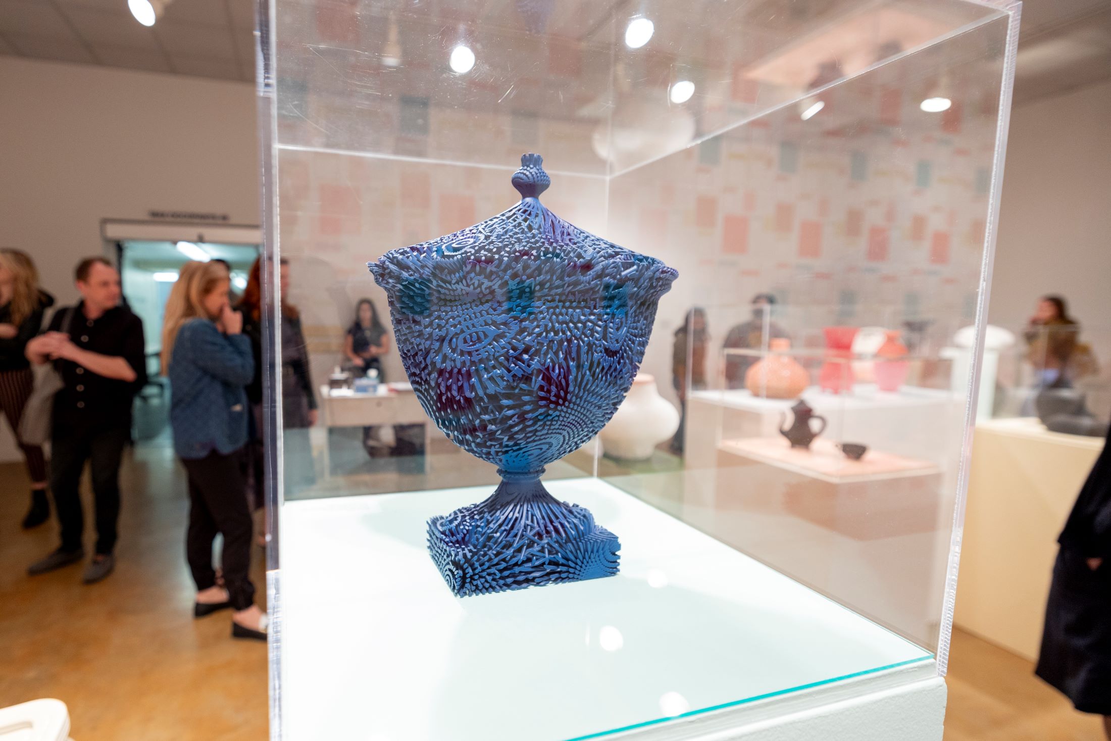 Artwork by Michael Eden, Curved Blue Bloom (2015). Courtesy of Adrian Sassoon Gallery. Photo by Galen Ducey.