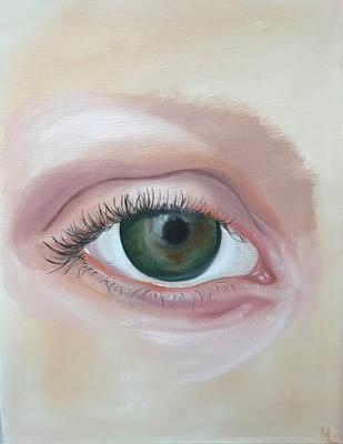 painting of a close up eye