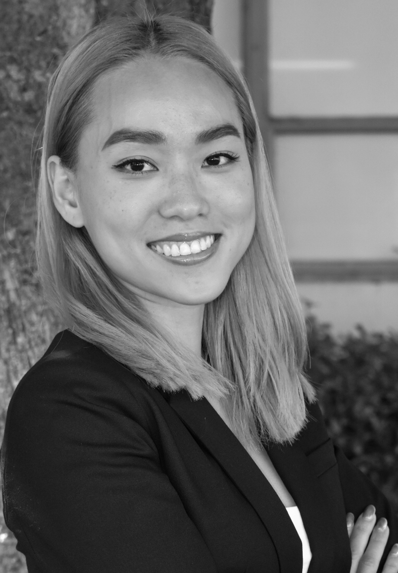 Photo of Truc Tran in black and white