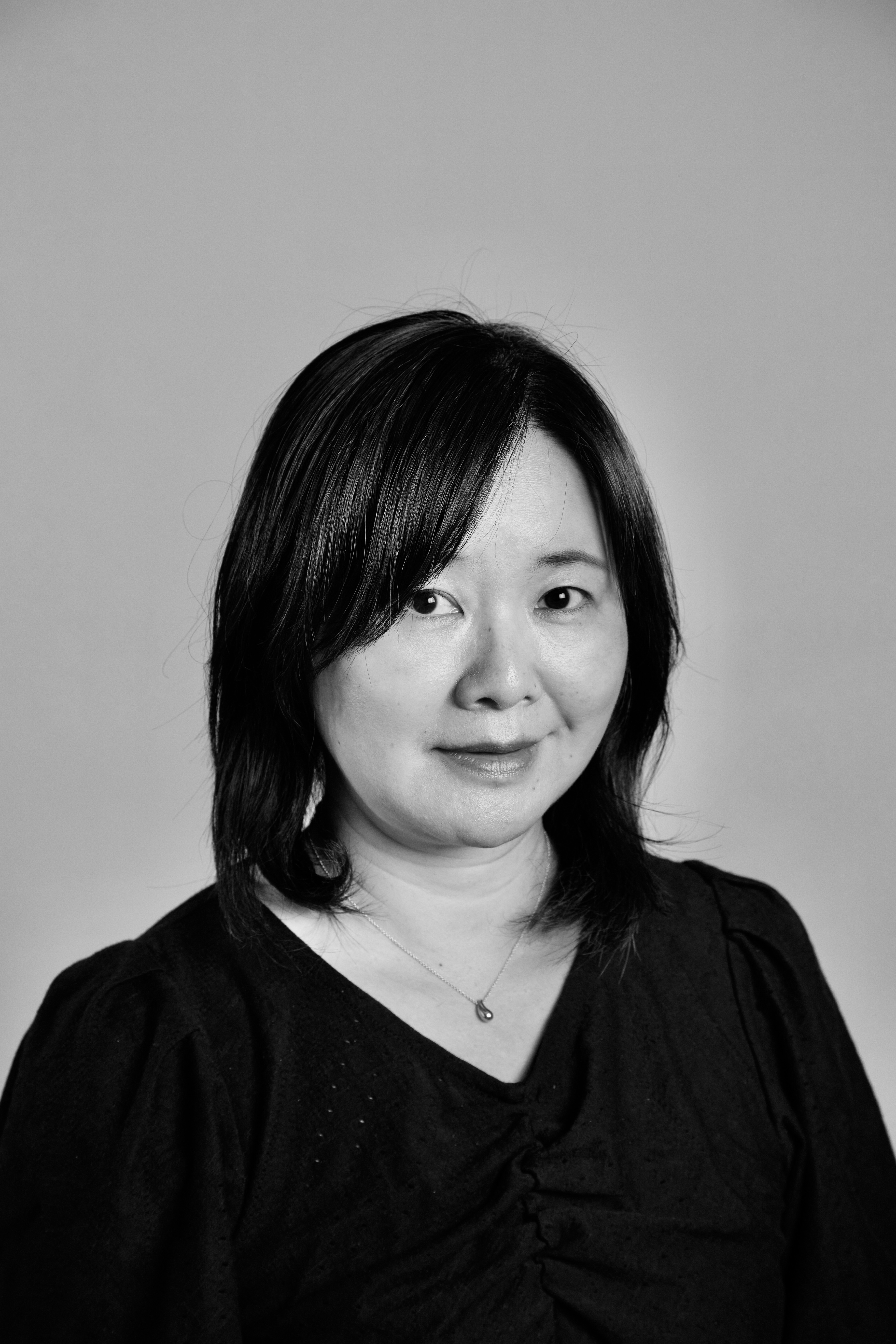 Black and white photo of Midori Ishida