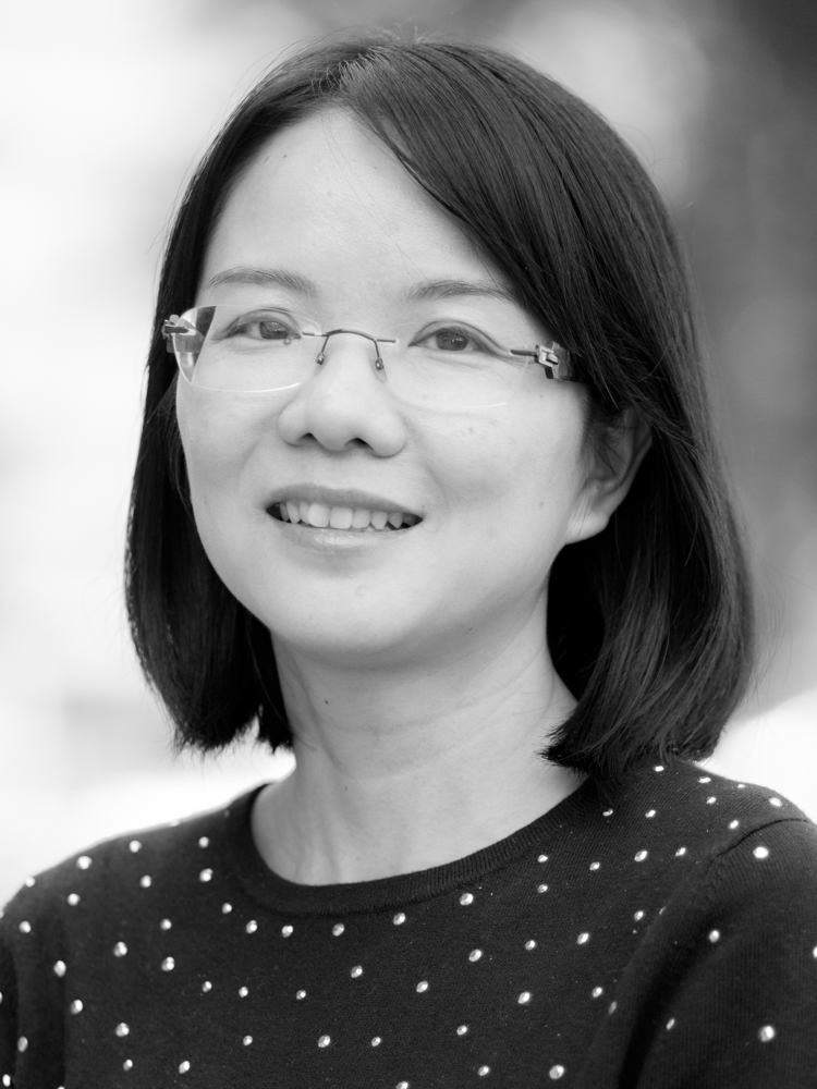 Black and white image of Professor Chunhui Peng