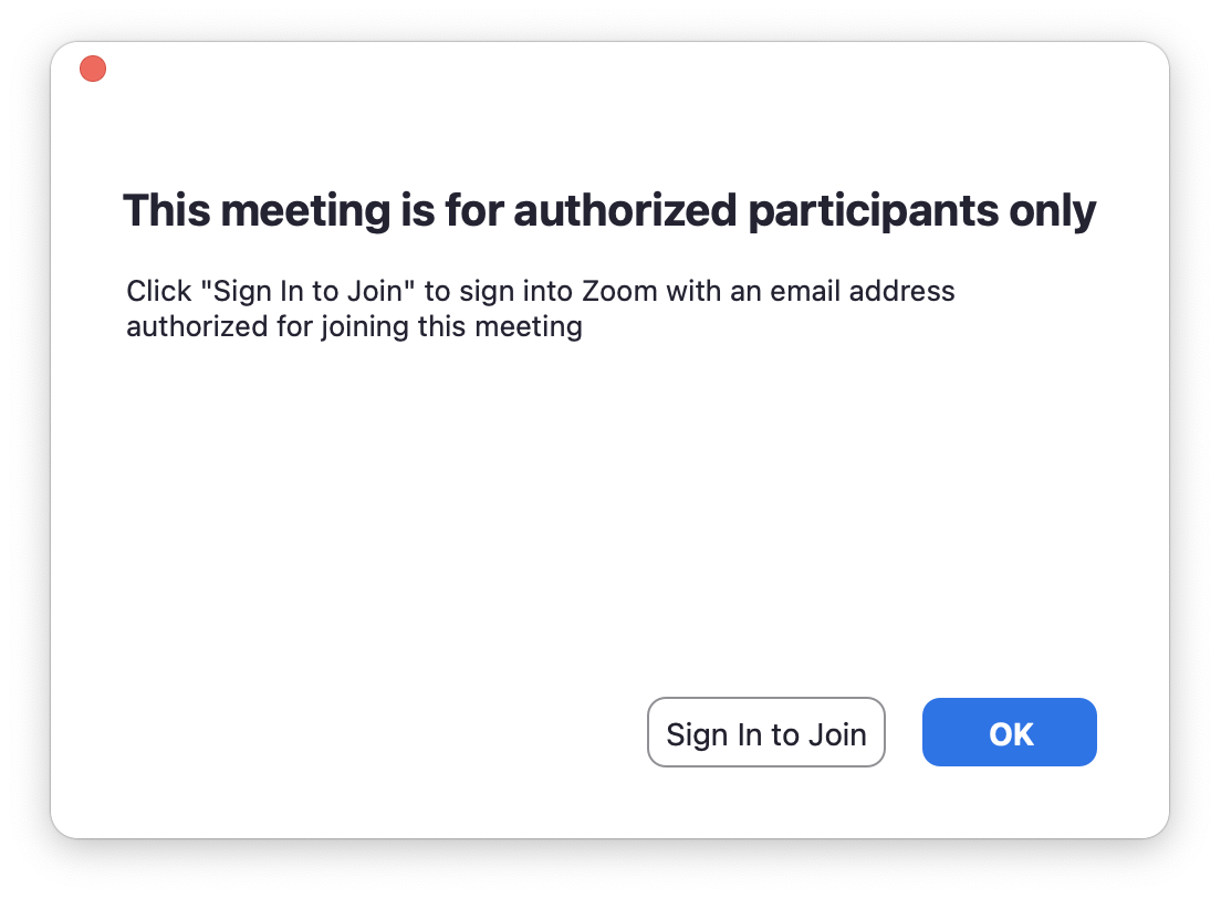 Zoom authorization prompt 